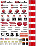 New Great Dane Trailer Decals for 1:12/1:14/16 Scale