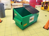 2-yard Green Trash Dumpster at 1:14 Scale