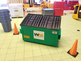 2-yard Green Trash Dumpster at 1:14 Scale