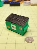 2-yard Green Trash Dumpster at 1:24 Scale