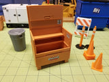 Miniature Jobsite Construction Toolboxes at 1:14 Scale