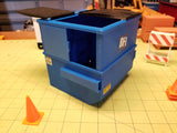 8-yard Blue Trash Dumpster at 1:14 Scale