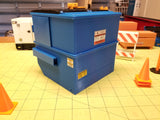 8-yard Blue Trash Dumpster at 1:14 Scale