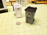 Rolling Brute Trash Bins at 1:14 Scale (Set of 2)