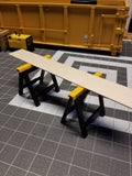 Miniature Set of Two (2) Scale Folding Sawhorses