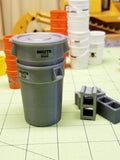 Brute Trash Bins at 1:14 Scale (Set of 2)
