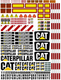 CAT Construction Decals for 1:12/1:14/1:16 Scale