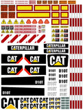 D10T Dozer Decals for 1:12/1:14/1:16 Scale