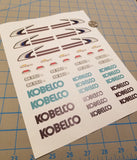 Kobelco 350 Construction Decals for 1:12/1:14/1:16 Scale