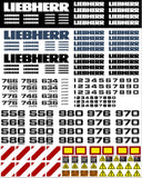Liebherr Construction Decals for 1:12/1:14/1:16 Scale