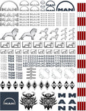 New MAN Semi Tractor Truck Decals for 1:12/1:14/16 Scale