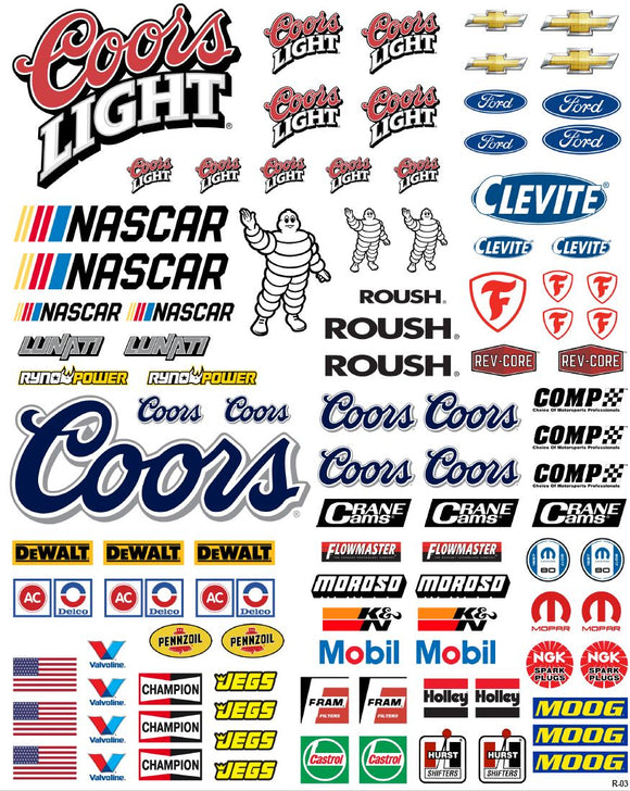RC Racing-03 Decal Set for 1:8/1:10/1:12 Scale Vehicles