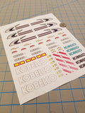 Kobelco 210 Construction Decals for 1:12/1:14/1:16 Scale