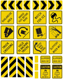 US Traffic Caution Sign Decals US-01 for 1:12/1:14/1:16 Scale