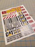CAT Construction Decals for 1:12/1:14/1:16 Scale
