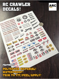 Copy of RC Crawler-04 Decal Set for 1:8/1:10/1:12 Scale Vehicles