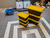 Miniature 27-Gallon Style Storage Totes (Set of 3) | 1/10 & 1/14 Scale