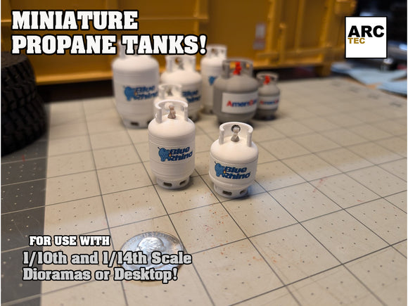 Miniature Set of Two (2) Propane Tanks at 1/14th or 1/10th scale!