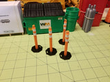 Miniature Safety Delineator Posts (Set of 4)