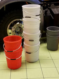 Set of four (4) 5-Gallon Buckets at 1:10 Scale