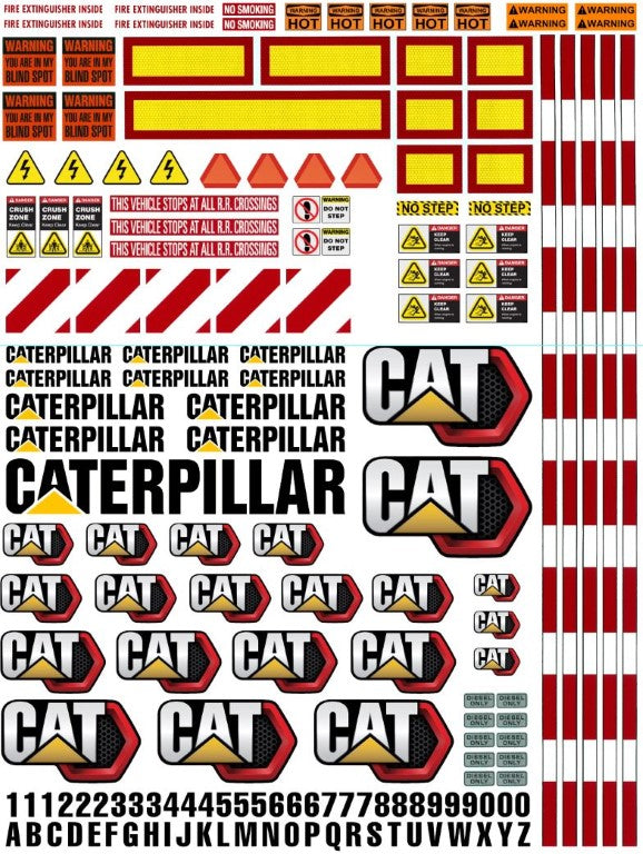 CATERPILLAR CAT D8H Crawler / Dozer Decals Set Stickers Vinyl 3M CATERPILLAR CAT D8H Crawler / Dozer Decals Set Stickers Vinyl 3M