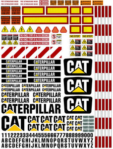 Caterpillar Construction Decals for 1:12/1:14/1:16 Scale