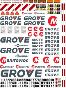 Grove Crane Construction Decals for 1:12/1:14/1:16 Scale
