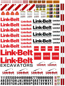 Link-Belt Construction Decals for 1:12/1:14/1:16 Scale