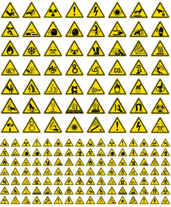 ANSI Warning Sign Construction Decals for 1:12/1:14/1:16 Scale