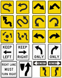 US Traffic Directional Sign Decals US-03 for 1:12/1:14/1:16 Scale