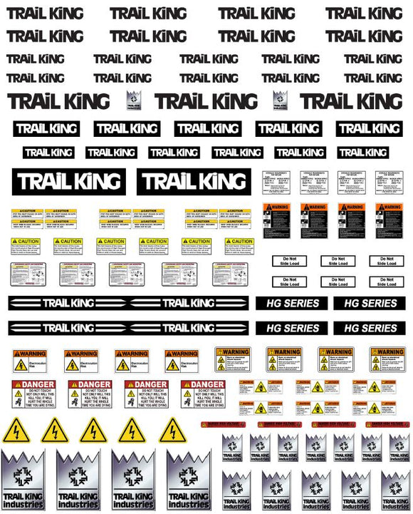 New Trail King Trailer Decals for 1:12/1:14/16 Scale