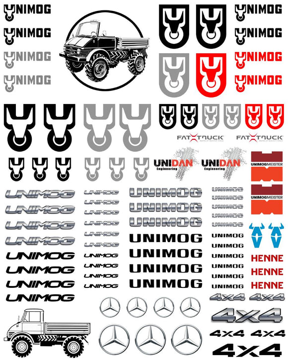 New UNIMOG Star Semi Tractor Truck Decals for 1:12/1:14/16 Scale