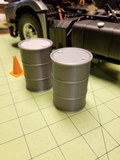 Miniature 55-gallon Oil Drums at 1:14 Scale (Set of 2)
